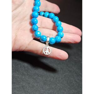 **Sale** Sterling silver turquoise beaded bracelet